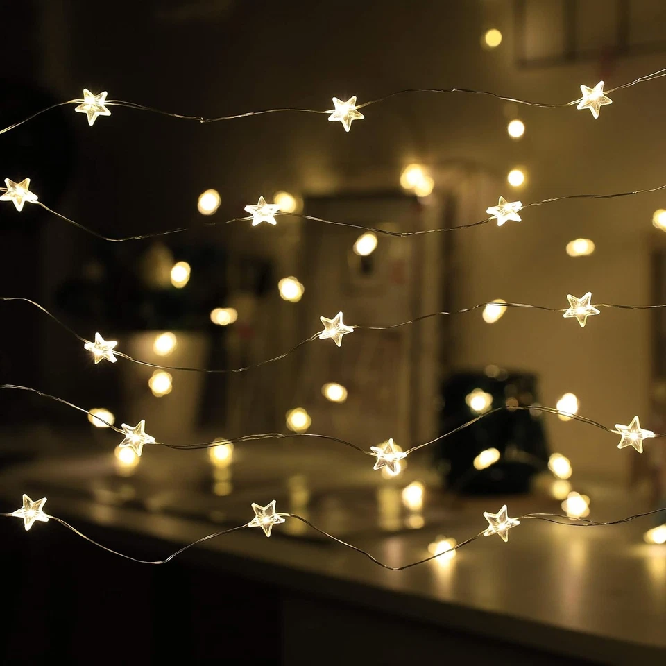 Twinkle Star String Lights 40 LED Spring Garden Decorative Indoor Outdoor - Image 1 of 4