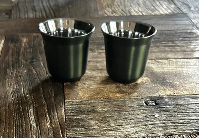 Nespresso PIXIE Doppelwandiger Edelstahl zwei Espressotassen Grün - Bild 1 von 4