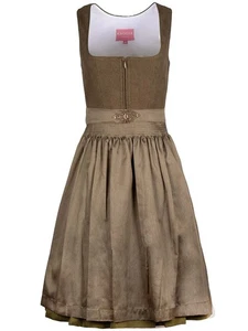 Krüger Dirndl Evi 60cm Länge schilf grün Damen schlicht mit Reißverschluss  - Bild 1 von 11