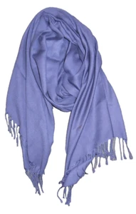 ALTA LINEA Blue/Grey Fringed Knit Scarf One Size - Made in Italy - Picture 1 of 4