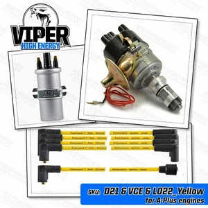 Viper High Energy Distributor Coil and Yellow HT Leads for A PLUS Mini Metro - Picture 1 of 8
