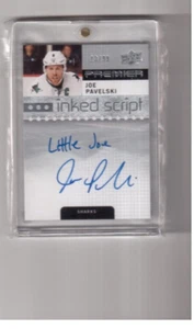 2016-17 UD Premier Inked Script IN-PA Joe Pavelski San Jose Sharks 13/99 - Picture 1 of 2