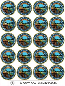 MINNESOTA STAATSSIEGEL - GRÖSSE JE 2 ZOLL - 20 PRO BLATT - Bild 1 von 1