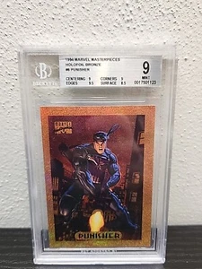 1994 MARVEL MASTERPIECES BRONZE HOLOFOIL INSERT CHASE CARD #6 PUNISHER Bgs 9 - Picture 1 of 3