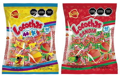 Caramelo mexicano Locochas Beny con centro de chile sandía y mezcla 60 piezas Foto 1 de 2