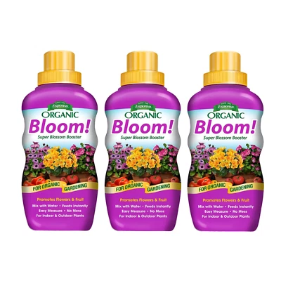 Alimento vegetal Espoma Bloom, potenciador orgánico de súper flores, 16 fl oz, paquete de 3 Foto 1 de 4