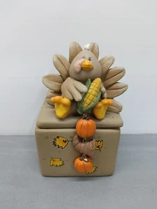 CMI/Henton Crazy Mountain Halloween Harvest Fall Turkey Candle Trinket Box - New - Picture 1 of 12