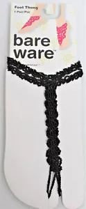 Barefoot Sandals Thong Anklets Beaded Black 1 Pair - Picture 1 of 7