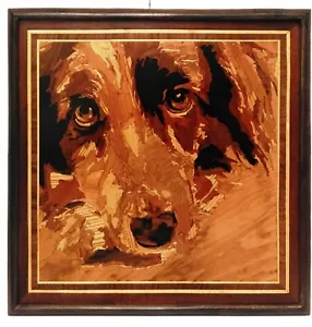 Collie dog pet portrait wood art eco wall decor wooden panel eco friendly gift - Picture 1 of 12