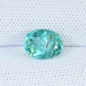 ABBRACCIO PARAIBA BLU VERDE 1,30 ct MIGLIOR GRADO / APATITE NATURALE - pietra preziosa ovale!! - Foto 1 di 3