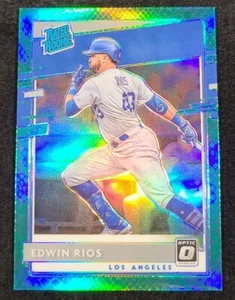 Edwin Rios 2020 Panini Optic novato con clasificación #/84 Green Dragon Prizm Card #64 - Imagen 1 de 5