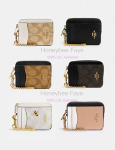 NWT Coach Zip Card Case In Signature/halloween/ creature/ floral/Robert/bow - Picture 1 of 171