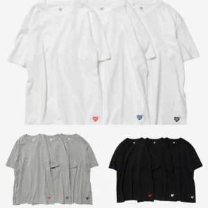 Human Made T-Shirts White Black Gray 3Color 3Pack 100%Authentic - Picture 1 of 13