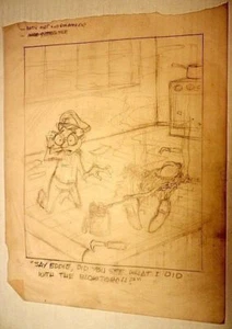 AL KILGORE pencil drawing 8 x 10 FLOOR COVERING WEEKLY Magazine Cartoon AKd413 - Imagen 1 de 2