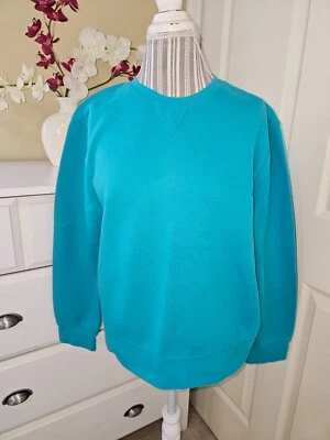 Joe Boxer女式运动衫绿松石蓝色柔软绒毛衬里尺寸 M — 第 1/4 张图片