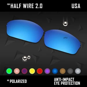 Lote de lentes de repuesto polarizadas antiarañazos para Oakley medio cable 2.0 opciones - Imagen 1 de 39