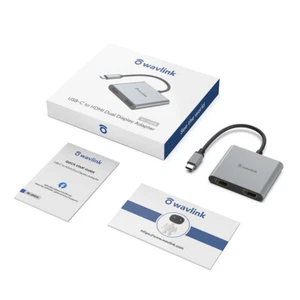 Wavlink USB to HDMI Adapter Type C Dual HDMI Hub for MAC OS/Windows/Android/Linu - Bild 1 von 14