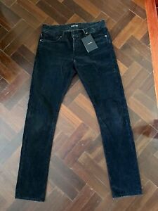 Tom Ford Corduroy Washed Black Pants Slim Fit Size 33 Made in USA