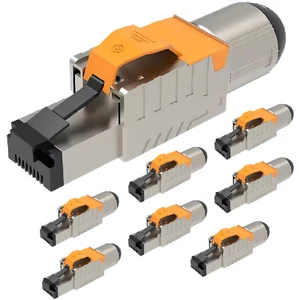 Netzwerkstecker Cat8 Cat8.1 RJ45 Stecker 8x Steckverbinder werkzeuglos geschirmt - Bild 1 von 11