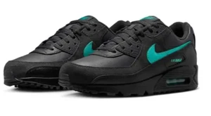 Rare Nike Air Max 90 Black Blue Casual Comfort Shoes Sneakers Mens Sizes Tiffany - Picture 1 of 5