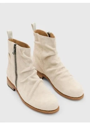 $998 NUEVO CON ETIQUETAS Nueva Colección John Varvatos Moto Cremallera Bota China Blanca 12 con Caja Foto 1 de 4