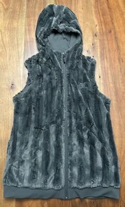 The North Face Furlander Kunstfell Weste Damen Small Schwarz Full Zip Kapuze - Bild 1 von 9