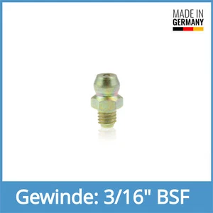 DIN 71412 A (H1) 3/16" BSF Stahl verzinkt Kegelschmiernippel Schmiernippel - Picture 1 of 1