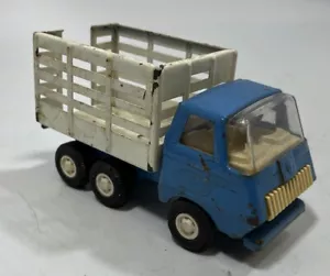Vintage 70er Jahre Mini Tonka blau Viehtransporter, Pressstahl guter Zustand - Bild 1 von 6