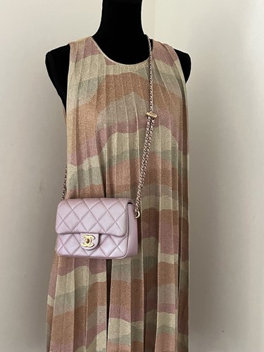 Christian Dior abito donna a righe fisarmonica plissettato multicolore taglia 4