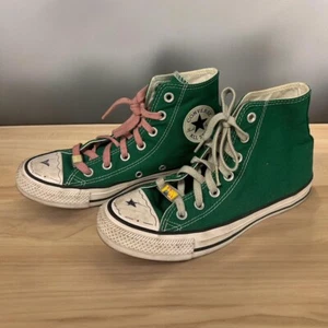Converse All Star High Top Amazon Kelly  Green Canvas Shoes Sz Mens 5 Women’s 7 - Picture 1 of 10