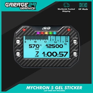 Kohlefaser Stil Mychron 5 Gel Lap Timer Aufkleber - Bild 1 von 1