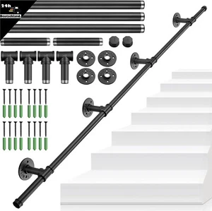 1.5m Handlauf Treppe Schiene Wand Montierte Treppe Banister Innen Außengeländer - Bild 1 von 12