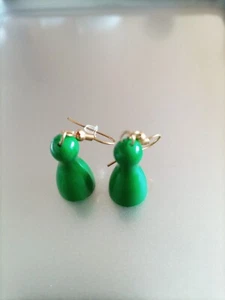 NEU Ohrringe Design Ohrringe goldfarben mit Spielstein - Bild 1 von 1