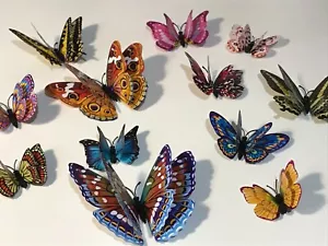 12pcs 3D Butterfly Removable Stickers Decals Wall Window Appliance Magnetic AU - Picture 1 of 5