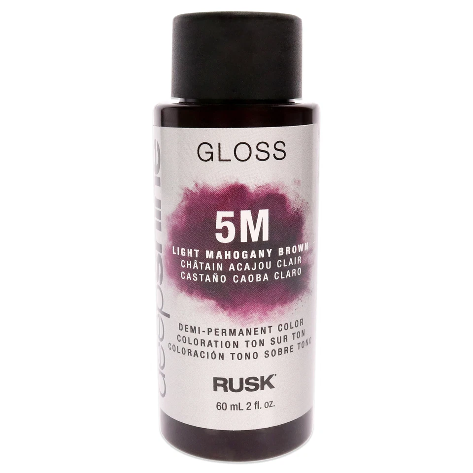Deepshine Gloss Demi-Permanent Color - 5M Light Mahogany Brown by Rusk 2 oz