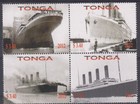 Tonga $13.60 Titanic Ship Anniversary Block of 4 Stamps, MUH & Cheap