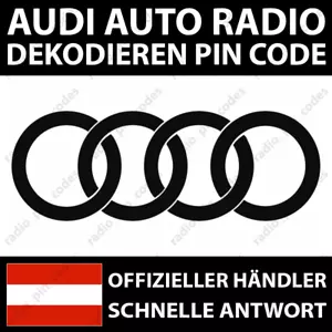 AUDI RADIO DEKODIEREN PIN CODE CHORUS CONCERT NAVI SYMPHONY RNS-E ALLE MODELLE - Bild 1 von 4