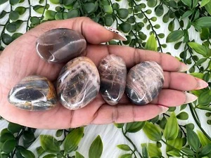 Black moonstone tumble stone - tumbled black moonstone - 1.2"-1.75" polished - Picture 1 of 10