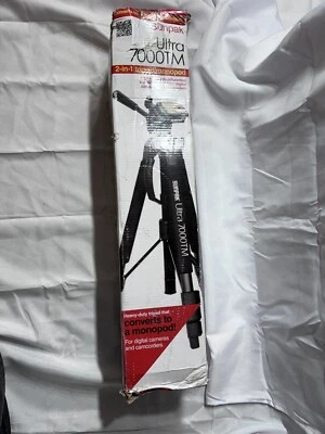 SUNPAK ULTRA 7000TM 70" 2-in-1 HEAVY DUTY TRIPOD Converts To A Monopod! Digital - Image 1 of 4