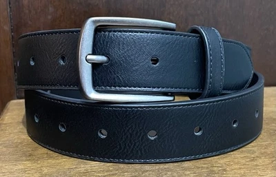 NUEVO CON ETIQUETAS Cinturón Levis Negro Imitación Cuero Talla M/34-36 1-3/8” Ancho Níquel Bkl Hecho en India Foto 1 de 4