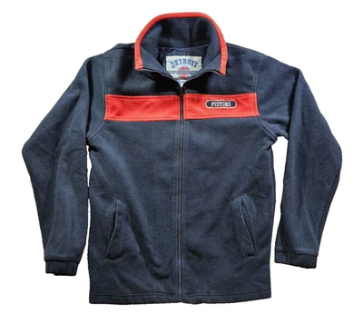 Vintage Detroit Pistons Quarter Zip Fleece Sweater Y2K NBA Size M FAST SHIPPING - Image 1 of 4