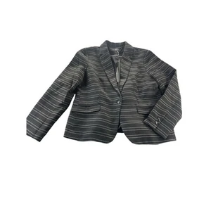 NWT Willi Smith Black Striped Single Button Blazer Jacket Women's Size XL - Picture 1 of 7