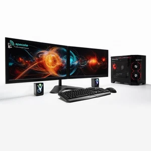 Gaming PC Bundle 2x23" RTX 5060 Ti 6-core CPU 16 GB DDR5 1TB M.2 SSD+3TB HDD W11 - Picture 1 of 21