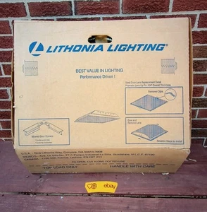 Lithonia Lighting 2x2 4-Light Fluorescent Ceiling Troffer Light Quick Flex New ! - Picture 1 of 5