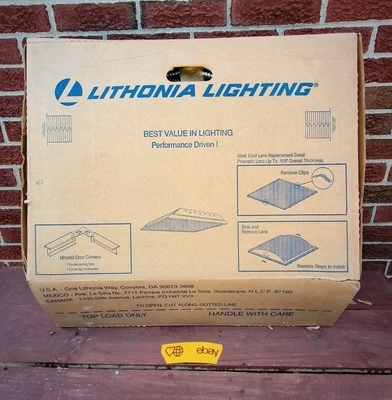 Lithonia Lighting 2x2 4-Light Fluorescent Ceiling Troffer Light Quick Flex New ! - Image 1 of 4