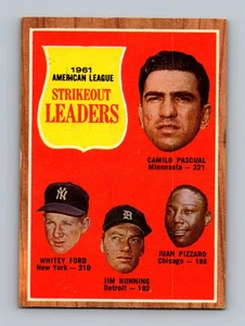 1962 Topps #59 AL Strikeout Leaders (Ford) VG-VGEX Vintage Baseball Card - Picture 1 of 2