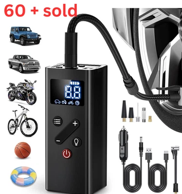 Pocket Air Car Tire Inflator Portable Air Compressor by Bullseye Pro, Rechargeab - Image 1 of 4