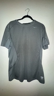 Camiseta Nike Pro Combat Dri Fit Para Hombre Grande Gris Ajustada Grande Manga Corta Foto 1 de 4