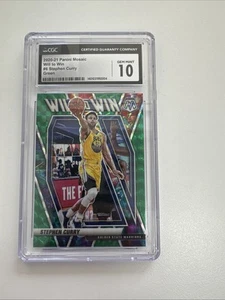 Mosaico Panini 2020-21 - Will to Win Stephen Curry #6 mosaico verde Prizm CSG 10 - Imagen 1 de 2