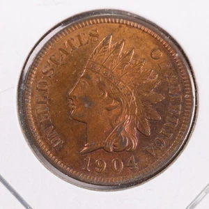 Centavo cabeza india 1904, moneda sin circular RB Mint State, tienda #CT0369 - Imagen 1 de 2